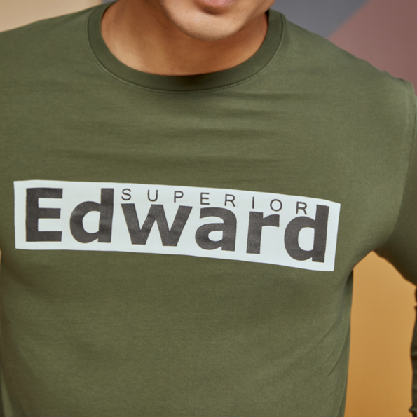 Ανδρική μπλούζα EDWARD JEANS KAGE λαδί Ανδρικά