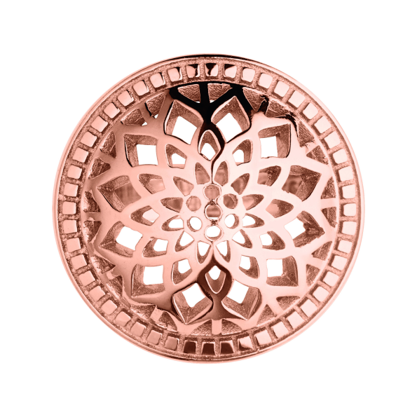 Γυναικείο ασημένιο δαχτυλίδι LINKS OF LONDON TIMELESS DOMED με ροζ επιχρύσωση 18Κ (size 51) Γυναικεία