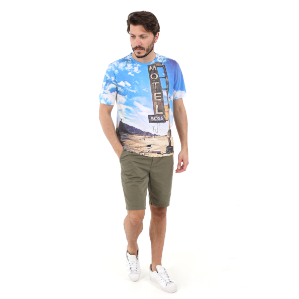 Ανδρικό t-shirt BOSS JERSEY TeMotel μπλε Ανδρικά