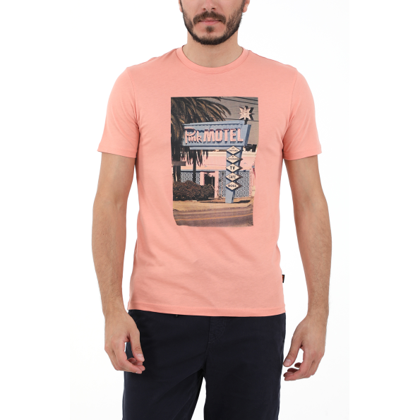 Ανδρικό t-shirt BOSS ροζ