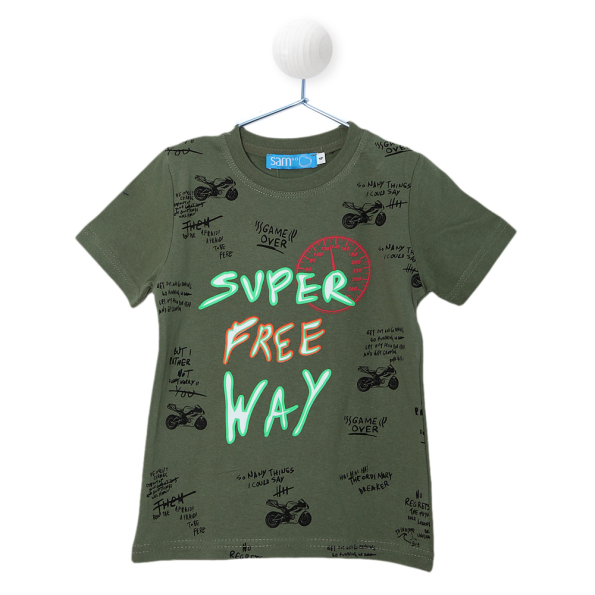 Παιδική μπλούζα SAM 0-13 SUPER FREE WAY χακί