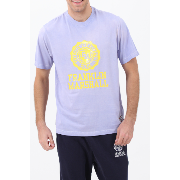Ανδρικό t-shirt FRANKLIN & MARSHALL μπλε μωβ