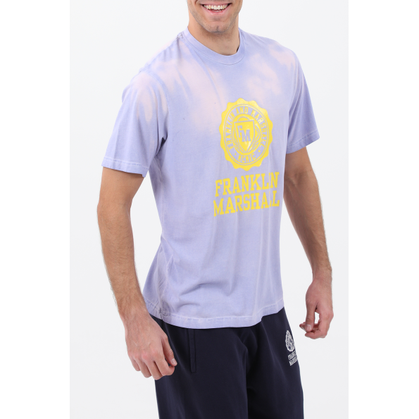 Ανδρικό t-shirt FRANKLIN & MARSHALL μπλε μωβ Ανδρικά
