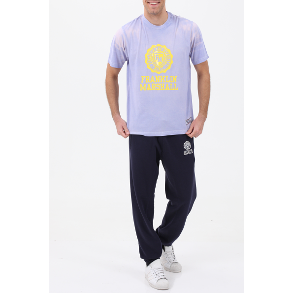 Ανδρικό t-shirt FRANKLIN & MARSHALL μπλε μωβ Ανδρικά