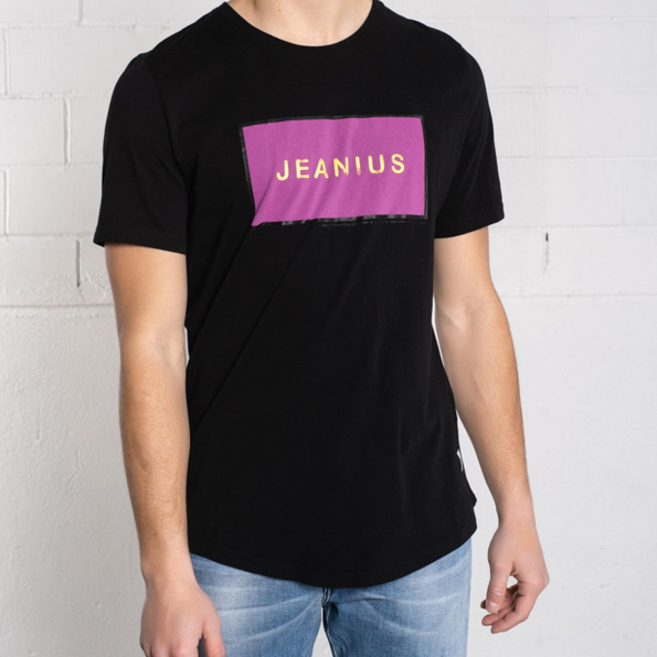 Ανδρικό t-shirt EDWARD JEANS JEANER μαύρο μοβ