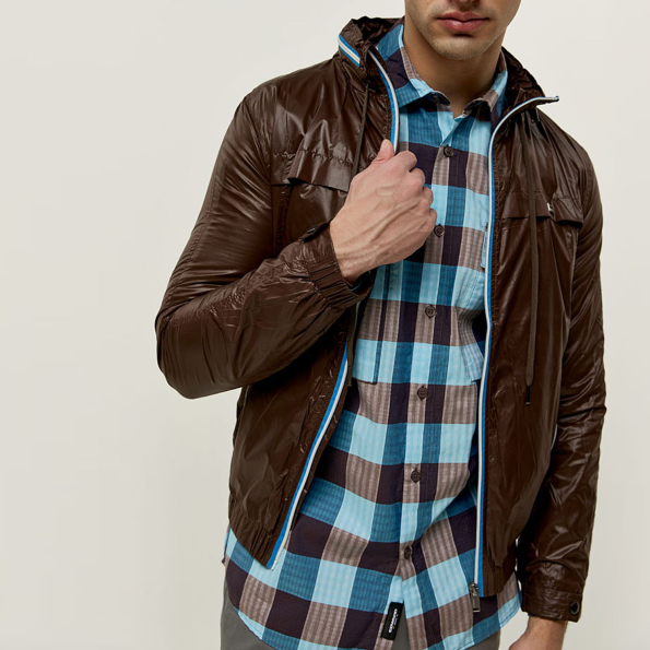 Ανδρικό ελαφρύ jacket EDWARD JEANS BLAEZ-S22 καφέ Ανδρικά