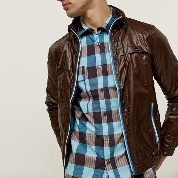 Ανδρικό ελαφρύ jacket EDWARD JEANS BLAEZ-S22 καφέ Ανδρικά