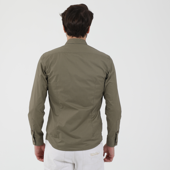 Ανδρικό πουκάμισο EDWARD JEANS CURD-W21 χακί Ανδρικά