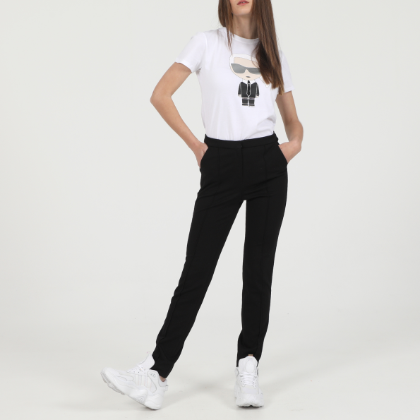 Γυναικείο παντελόνι KARL LAGERFELD SUMMER PUNTO μαύρο