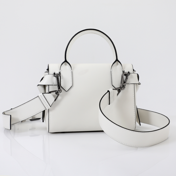 Γυναικεία τσάντα χειρός KARL LAGERFELD 211W3036 K/IKON WHIPSTITCH MINI λευκή Γυναικεία