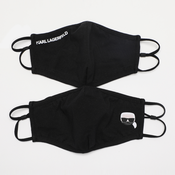 Μάσκες προστασίας σετ των 2 KARL LAGERFELD 211W3910 IKONIK μαύρες