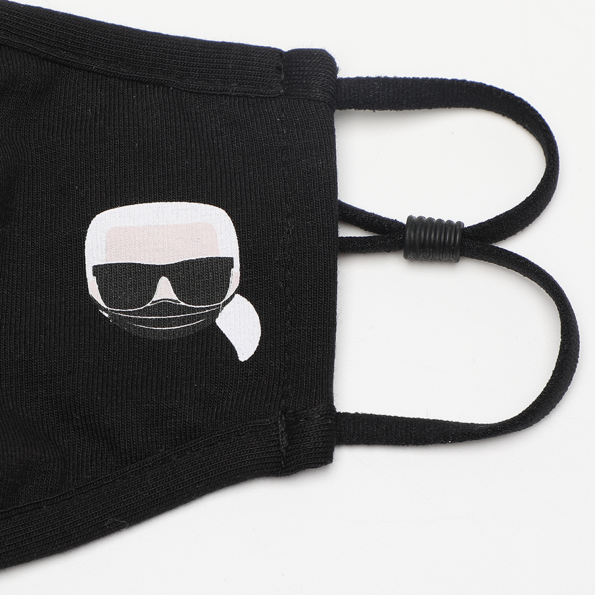 Μάσκες προστασίας σετ των 2 KARL LAGERFELD 211W3910 IKONIK μαύρες Γυναικεία