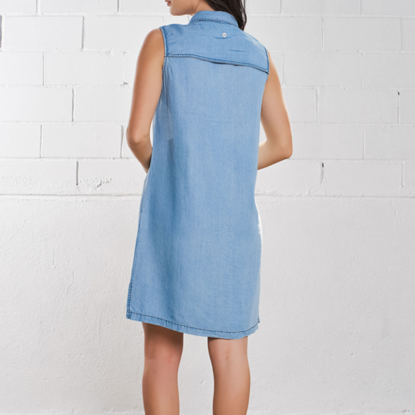 Γυναικείο mini φόρεμα EDWARD JEANS SCAR-M μπλε Γυναικεία