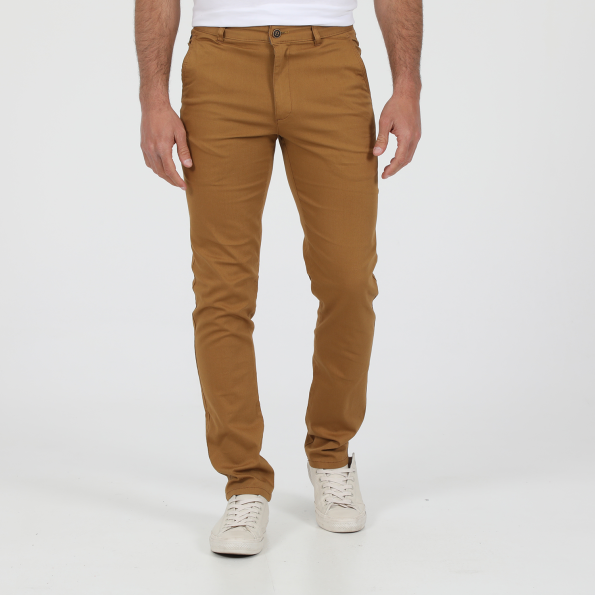 Ανδρικό chino παντελόνι DORS comfort καφέ