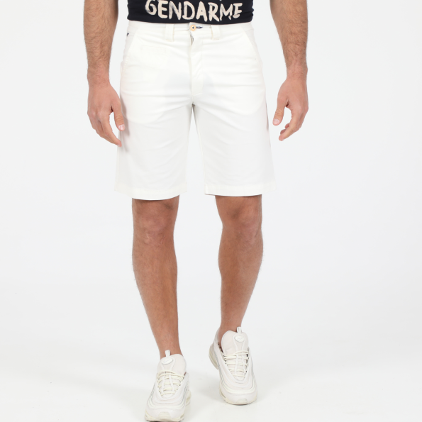 Ανδρική chino βερμούδα DORS dobby comfort λευκή