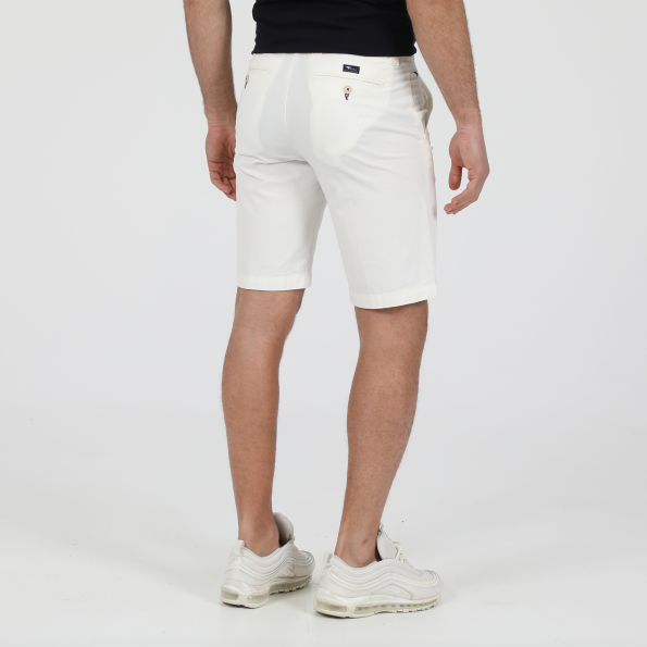 Ανδρική chino βερμούδα DORS dobby comfort λευκή Ανδρικά