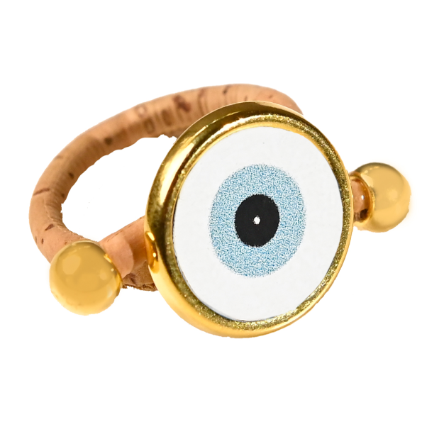 Γυναικείο δαχτυλίδι APOXYLO 9027 CORK WHITE EYE από φελλό