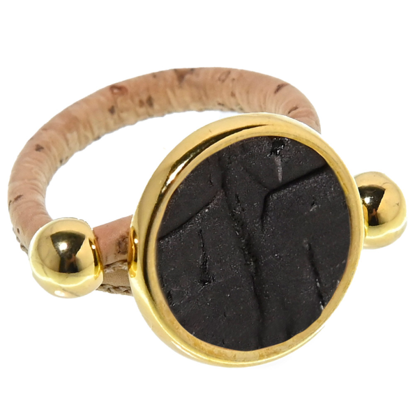 Γυναικείο δαχτυλίδι από φελλό APOXYLO 9019 SUMMER BLACK μαύρο Γυναικεία