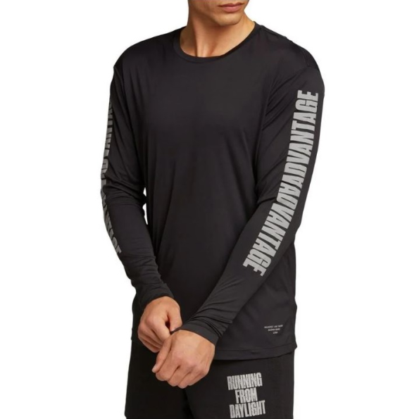 Ανδρικό μακρυμάνικο t-shirt BJORN BORG PERFORMANCE-NIGHT μαύρο