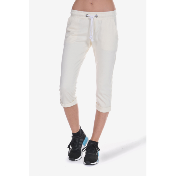 Γυναικείο παντελόνι φόρμας κάπρι BODYTALK 1181-902109 εκρού