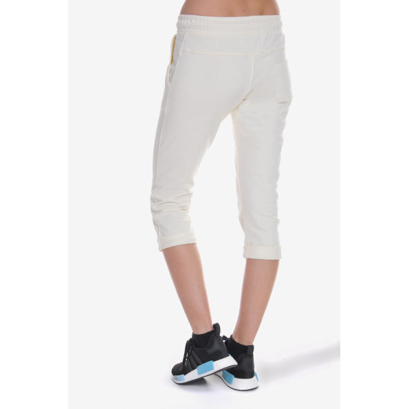 Γυναικείο παντελόνι φόρμας κάπρι BODYTALK 1181-902109 εκρού Γυναικεία
