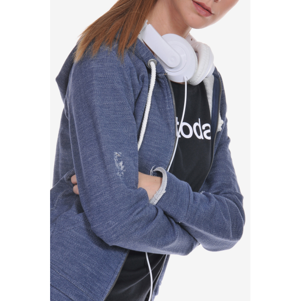 Γυναικεία φούτερ ζακέτα BODYTALK Denim 1181-904022 μπλε Γυναικεία