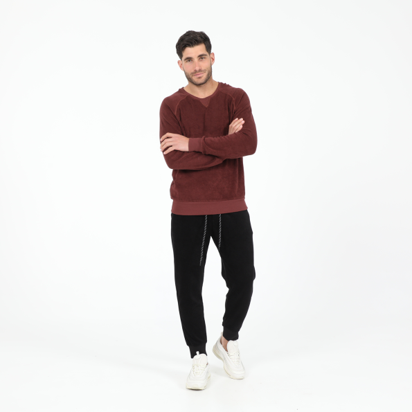 Ανδρική φούτερ μπλούζα BODYTALK COMFYM CREWNECK καφέ Ανδρικά