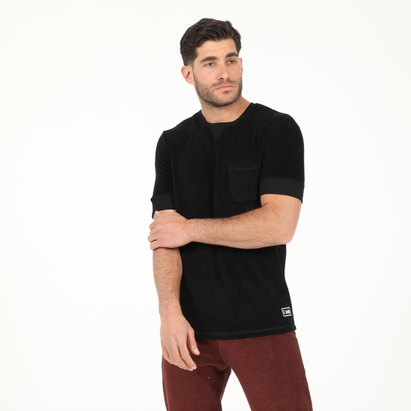 Ανδρική κοντομάνικη μπλούζα BODYTALK COMFYM μαύρη Ανδρικά