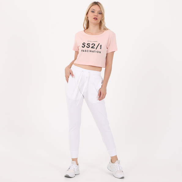 Γυναικείο cropped t-shirt BODYTALK ροζ Γυναικεία