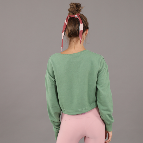 Γυναικεία cropped φούτερ μπλούζα BODYTALK πράσινη Γυναικεία