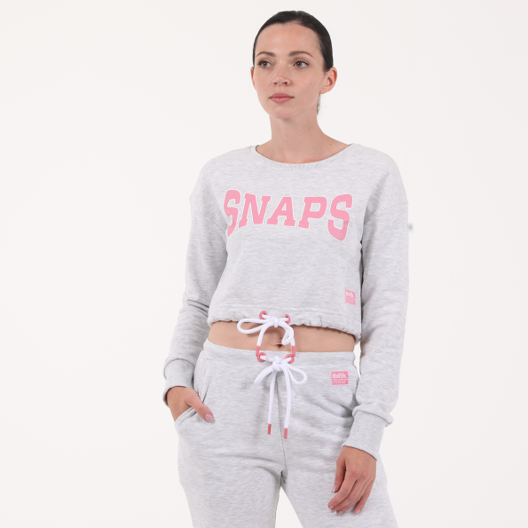 Γυναικεία cropped φούτερ μπλούζα BODYTALK γκρι Γυναικεία