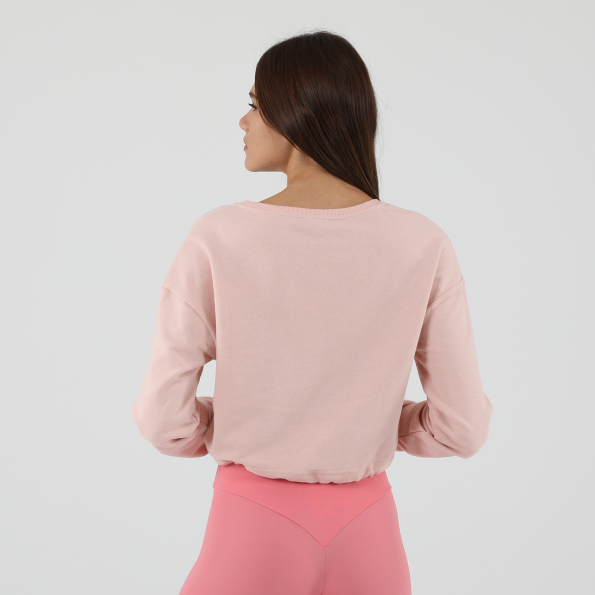 Γυναικεία cropped φούτερ μπλούζα BODYTALK ροζ Γυναικεία