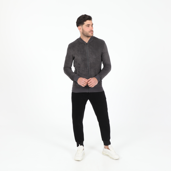 Ανδρική αθλητική ζακέτα BODYTALK TERRYM γκρι Ανδρικά