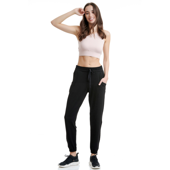 Γυναικείο παντελόνι φόρμας BODYTALK 1211-902100 μαύρο Γυναικεία