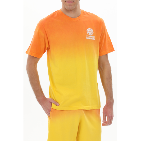 Ανδρικό t-shirt FRANKLIN & MARSHALL JM3140.000.1006G61 πορτοκαλί κίτρινο