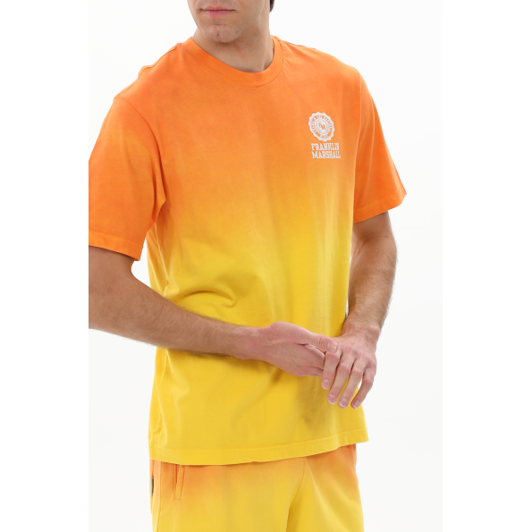 Ανδρικό t-shirt FRANKLIN & MARSHALL JM3140.000.1006G61 πορτοκαλί κίτρινο Ανδρικά