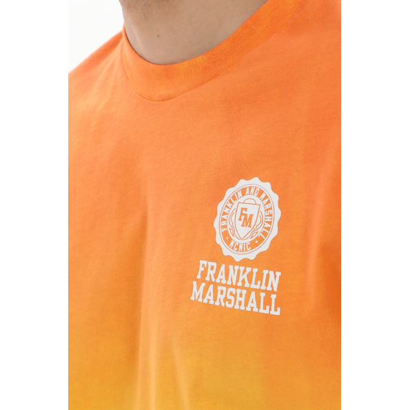 Ανδρικό t-shirt FRANKLIN & MARSHALL JM3140.000.1006G61 πορτοκαλί κίτρινο Ανδρικά