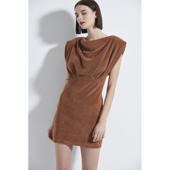 Γυναικείο mini φόρεμα SUGARFREE 21814150 καφέ