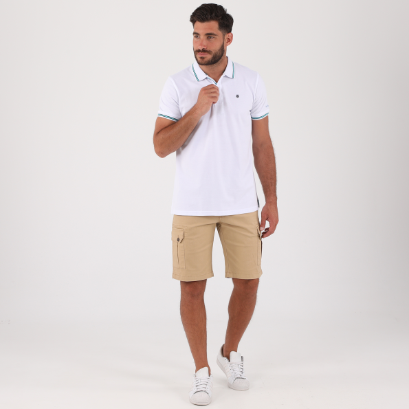 Ανδρική polo μπλούζα DORS λευκή Ανδρικά