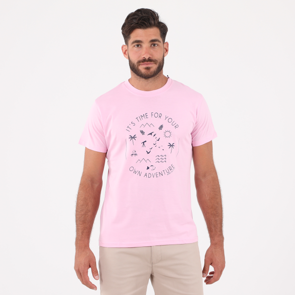 Ανδρικό t-shirt DORS ροζ