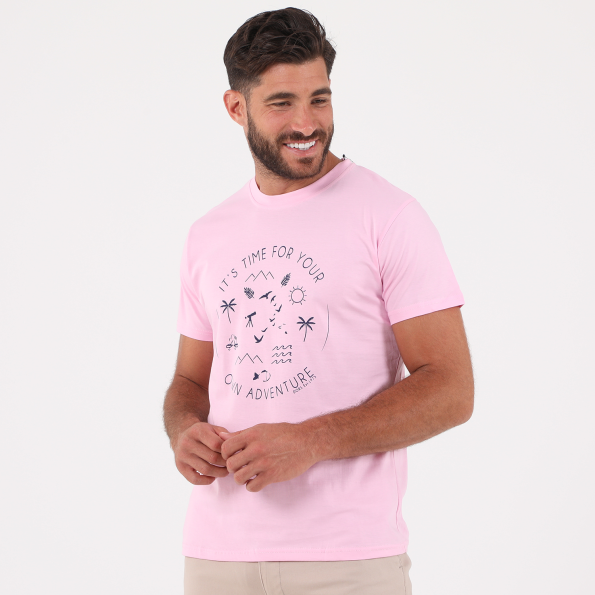 Ανδρικό t-shirt DORS ροζ Ανδρικά