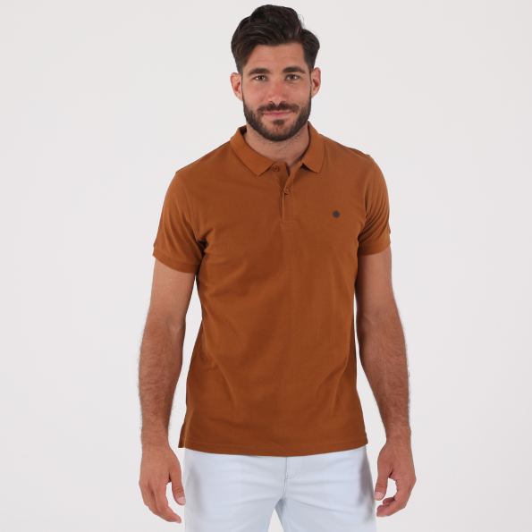 Ανδρική polo μπλούζα DORS καφέ