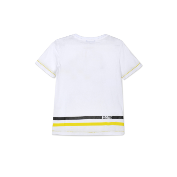 Παιδικό t-shirt BODYTALK 1181-753328 RUN λευκό Παιδικά