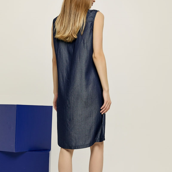 Γυναικείο mini φόρεμα EDWARD JEANS IDALIE μπλε Γυναικεία