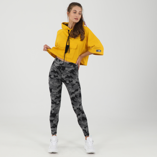 Γυναικεία cropped φούτερ μπλούζα BODYTALK SUNFLOWER κίτρινη Γυναικεία