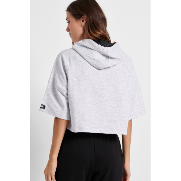 Γυναικεία cropped φούτερ μπλούζα BODYTALK SUNFLOWER γκρι Γυναικεία