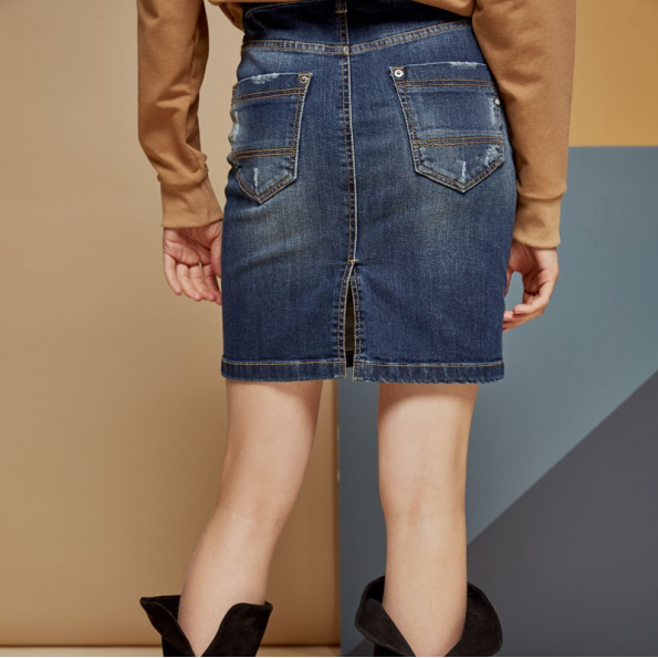Γυναικεία jean mini φούστα EDWARD JEANS WP-D-SKR-W21-001 KANIELA-OB μπλε Γυναικεία
