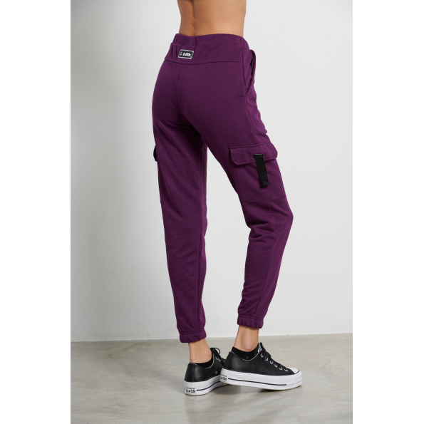 Γυναικείο παντελόνι φόρμας BODYTALK 1222-902600 μοβ Γυναικεία