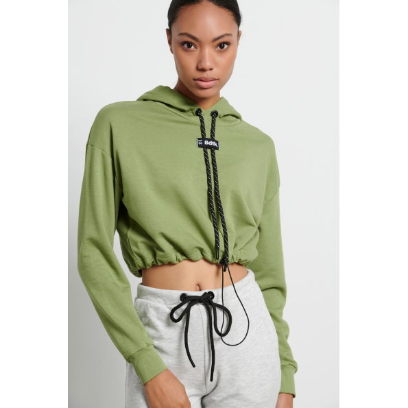 Γυναικεία crop μπλούζα BODYTALK 1222-903025 BDTKW  πράσινη
