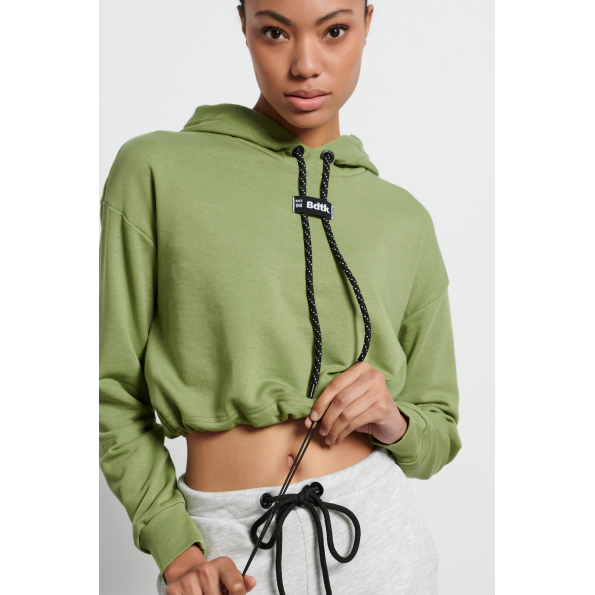 Γυναικεία crop μπλούζα BODYTALK 1222-903025 BDTKW  πράσινη Γυναικεία